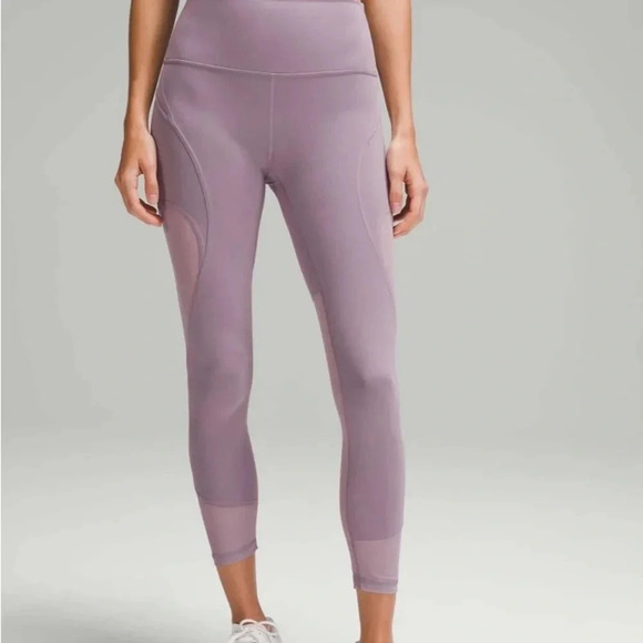 Lululemon Wunder sz 4 Train Mesh Panel High-Rise Tight 25" Violet Verbena - Picture 1 of 14